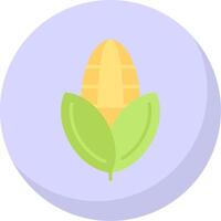maíz plano burbuja icono vector