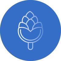 Pine Cone Flat Bubble Icon vector