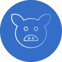 Pig Flat Bubble Icon vector