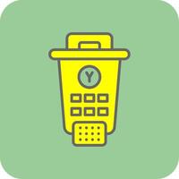 Ink Filled Yellow Icon vector