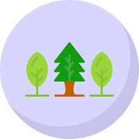 bosque plano burbuja icono vector