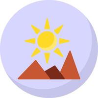 Sun Flat Bubble Icon vector