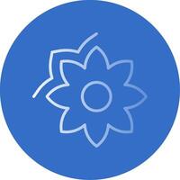 Flower Flat Bubble Icon vector