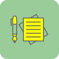 Notes Filled Yellow Icon vector