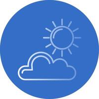 Sun Flat Bubble Icon vector