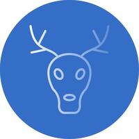 Stag Flat Bubble Icon vector