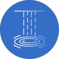 Waterfall Flat Bubble Icon vector