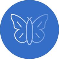 mariposa plano burbuja icono vector