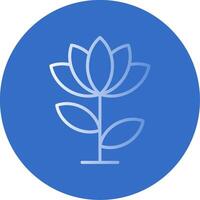 Lotus Flower Flat Bubble Icon vector