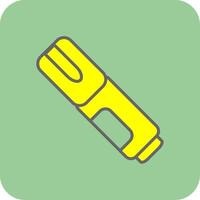 Highlighter Filled Yellow Icon vector