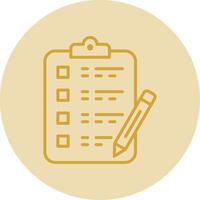 Writing Line Yellow Circle Icon vector