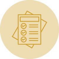 Notes Line Yellow Circle Icon vector