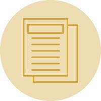 Notes Line Yellow Circle Icon vector