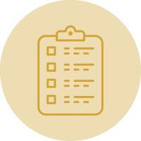 Checklist Line Yellow Circle Icon vector