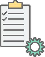 Project Management Line Filled Light Icon vector