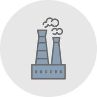 Pollution Line Filled Light Icon vector