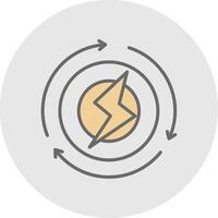 Renewable Energy Line Filled Light Icon vector