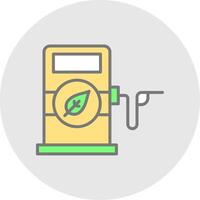 Biofuel Line Filled Light Icon vector