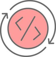 Development Line Filled Light Icon vector