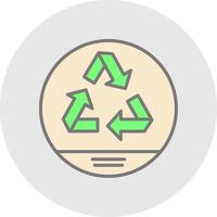 Recycle Line Filled Light Icon vector