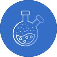 Flask Flat Bubble Icon vector