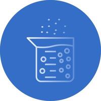 Flask Flat Bubble Icon vector