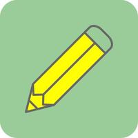 Pencil Filled Yellow Icon vector