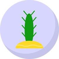 cactus plano burbuja icono vector