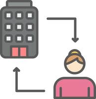 B2c Line Filled Light Icon vector