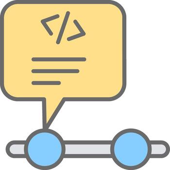 Programming Line Filled Light Icon vector