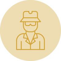 Aonymity Aonymity Line Yellow Circle Icon vector