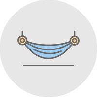 Hammock Line Filled Light Icon vector