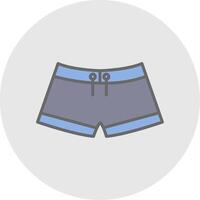 nadando pantalones línea lleno ligero icono vector