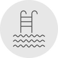 Pool Line Filled Light Icon vector