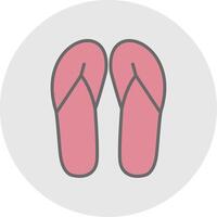 Sandals Line Filled Light Icon vector