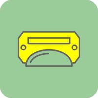 Handle Filled Yellow Icon vector