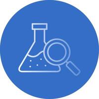 Chemical Analysis Flat Bubble Icon vector