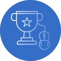 Trophy Flat Bubble Icon vector