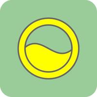 Washer Filled Yellow Icon vector