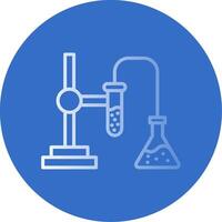 Test Tubes Flat Bubble Icon vector