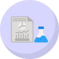 Chemical Analysis Flat Bubble Icon vector