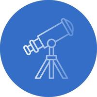 telescopio plano burbuja icono vector