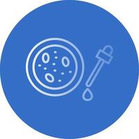 Petri Dish Flat Bubble Icon vector