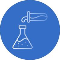 productos quimicos plano burbuja icono vector