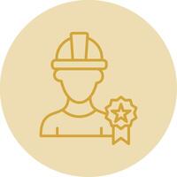 Engineering Line Yellow Circle Icon vector