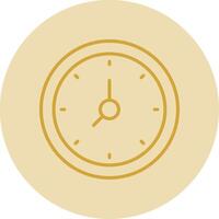Radio Line Yellow Circle Icon vector