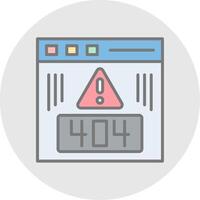 Error Line Filled Light Icon vector