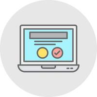 Consent Line Filled Light Icon vector