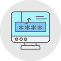 Phishing Line Filled Light Icon vector