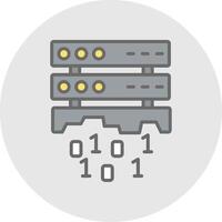 Data Loss Line Filled Light Icon vector